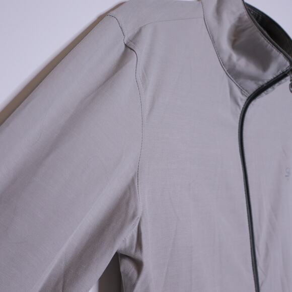 LINKSOUL Chalk Full-Zip Windbreaker Jacket Gray Long Sleeves Golf Women's M - Picture 6 of 11